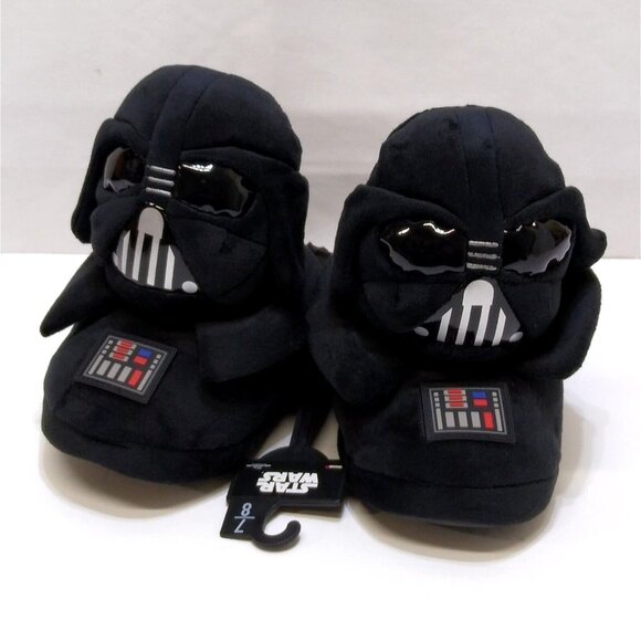 Star Wars Men's 3D Darth Vader Character Slippers Size 7/8 Standard Width NWT - Picture 1 of 7
